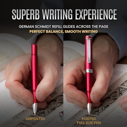 EDC Red Rollerball Pen Medium Pocket Pen Luxury Writing Gift Set