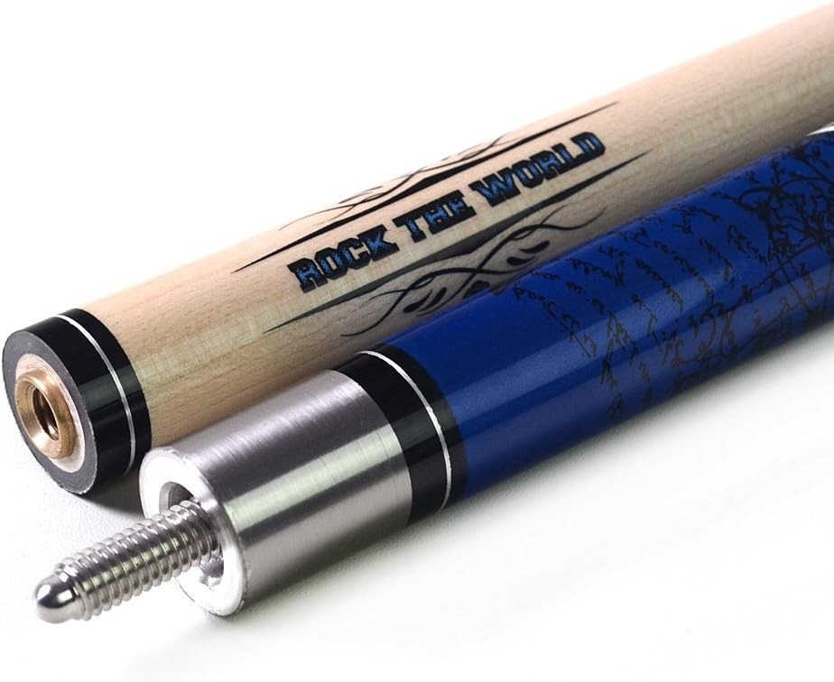 58” Heavyweight Pool Cue 21oz Maple Shaft 13mm Tip Linen Grip Case