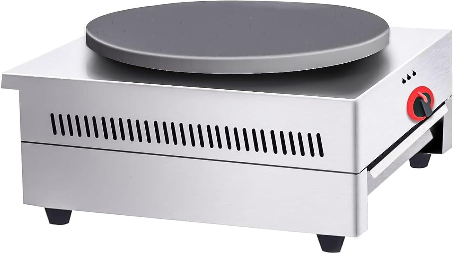 Gas Crepe Maker 15.75" Stainless Steel Non-Stick Commercial Pancake Griddle LPG
