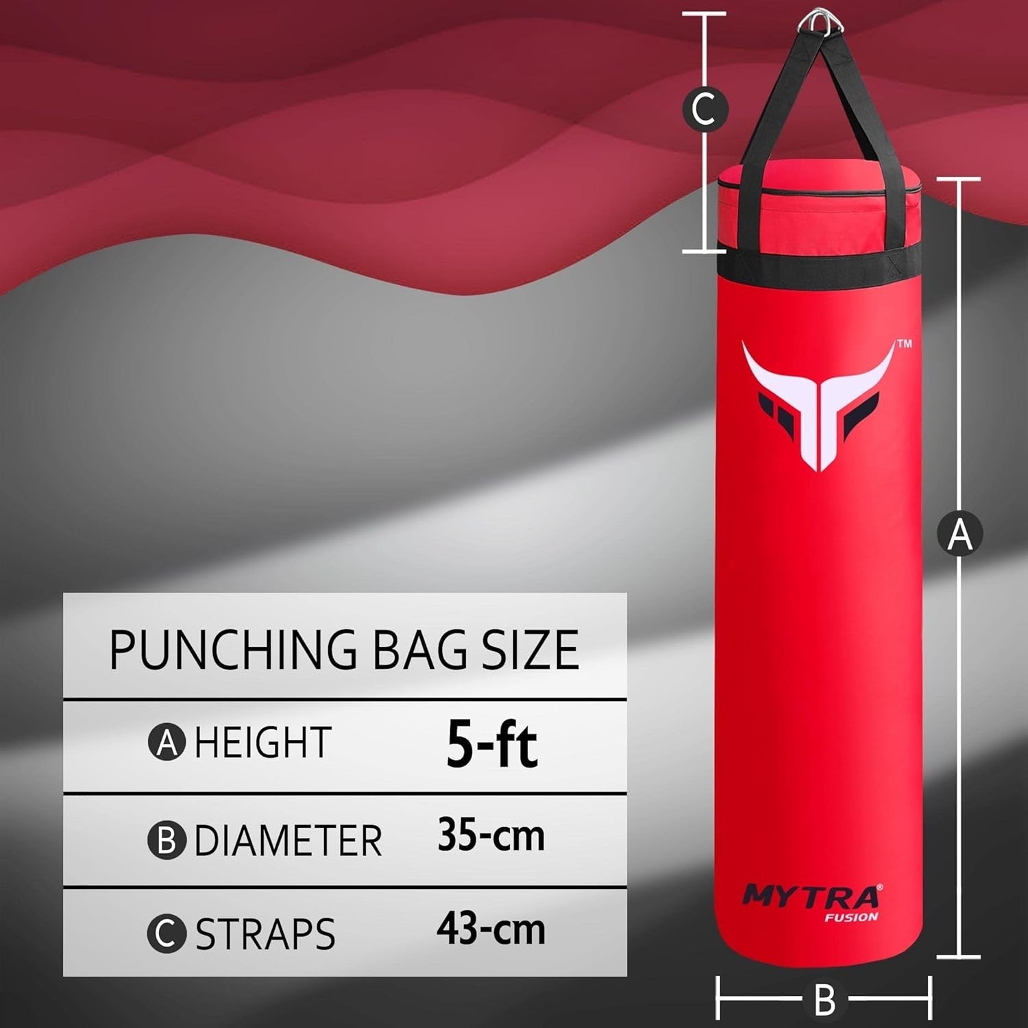 4FT Boxing Punch Bag Hanging Unfilled MMA Muay Thai Kickboxing Training