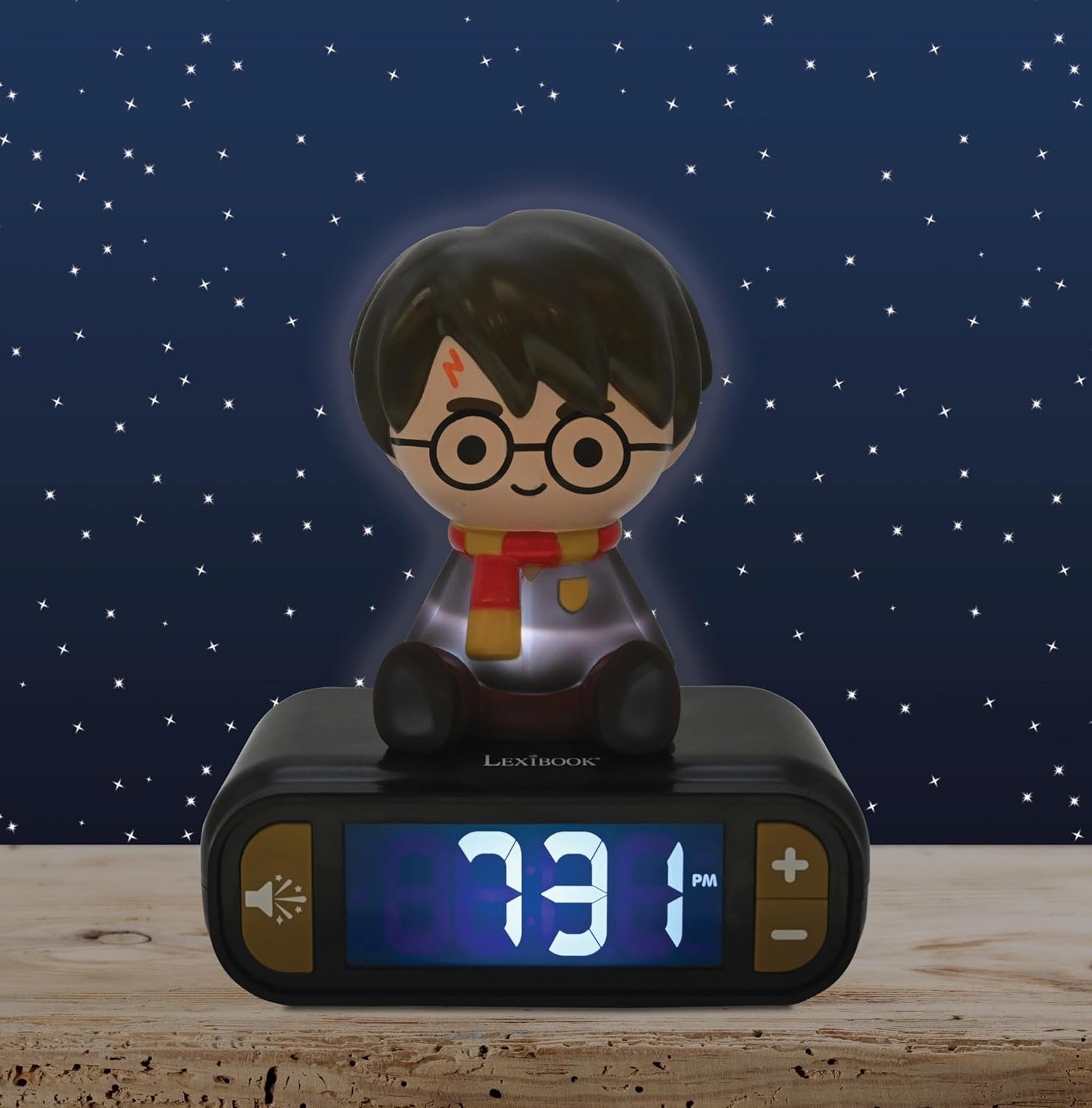 Kids Alarm Clock Night LED Display Snooze Sounds Bedroom Gift