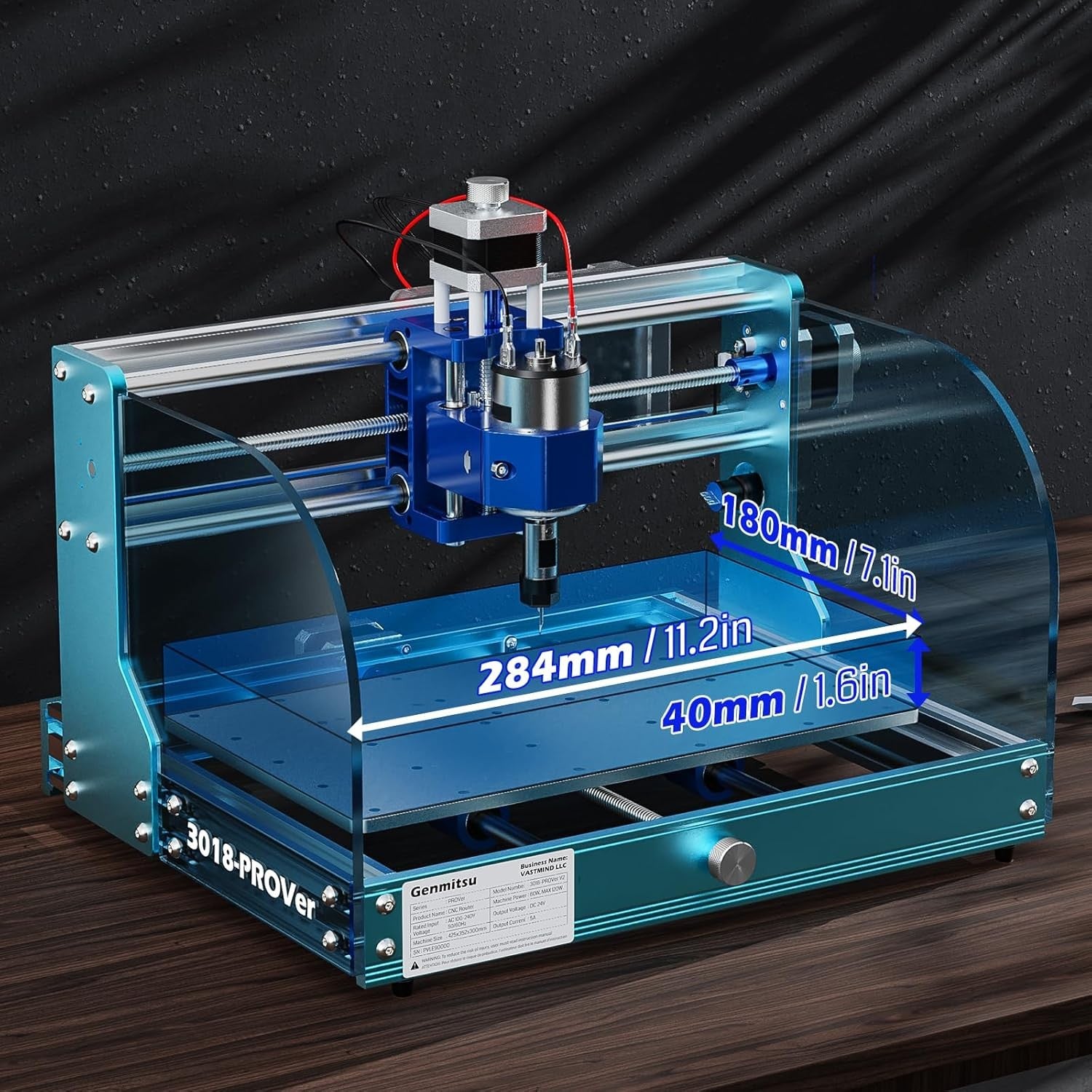 CNC Router Engraving Machine Aluminium Frame Mini Milling Wood Acrylic