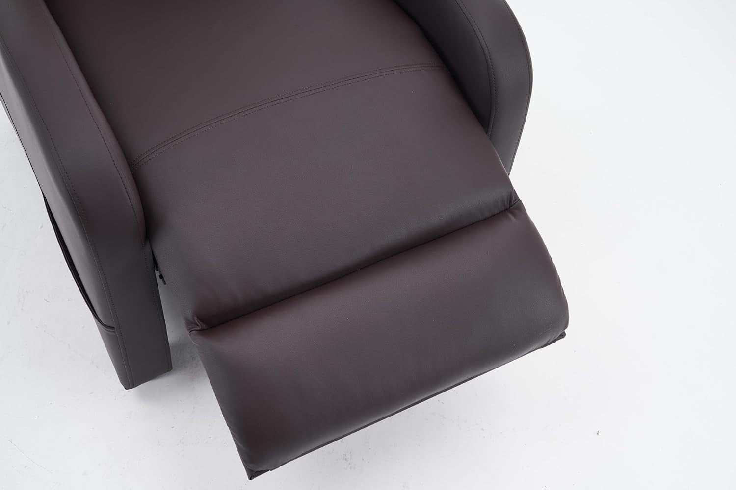 Recliner Armchair Brown PU Leather Lounge Chair Adjustable Back & Footrest