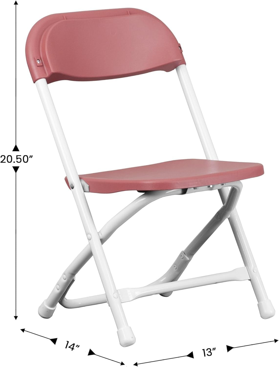 10x Kids Folding Chairs Lightweight Durable Plastic Stackable Burgundy