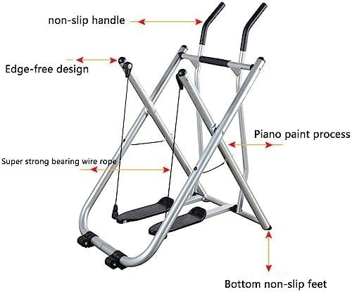 Folding Elliptical Cross Trainer with Anti-Slip Pedals & Home Cardio Workout