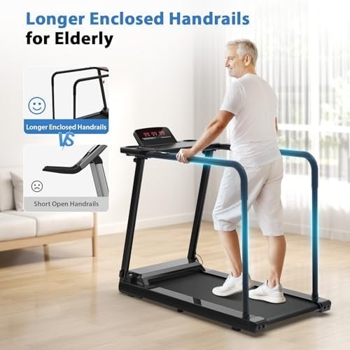 CIIHI Senior Treadmill 0.5-7 mph 350 lbs Home Walking Machine Desk