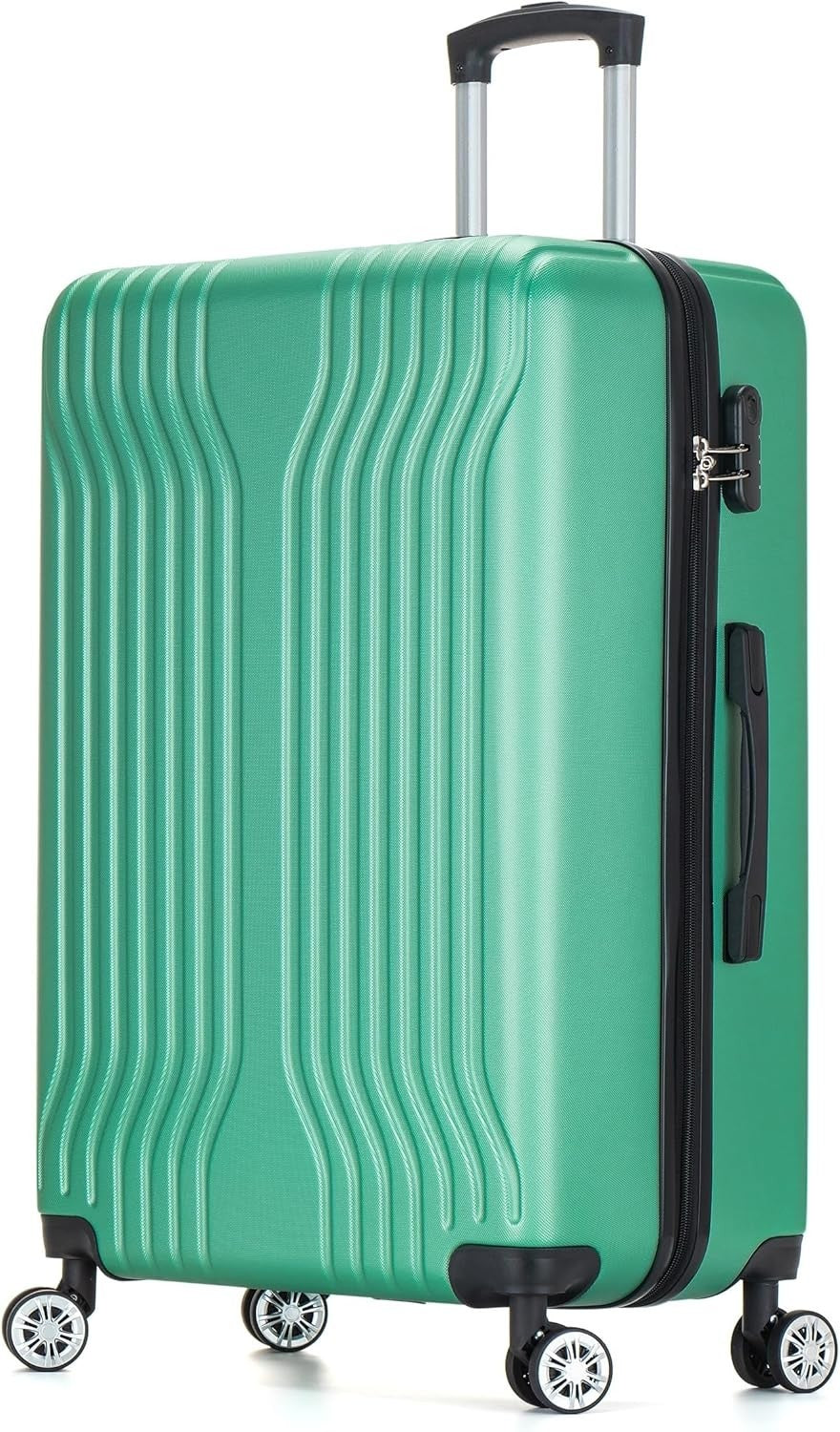 24” Medium ABS Hard Suitcase Lightweight Silent Spinner Wheels Travel Case
