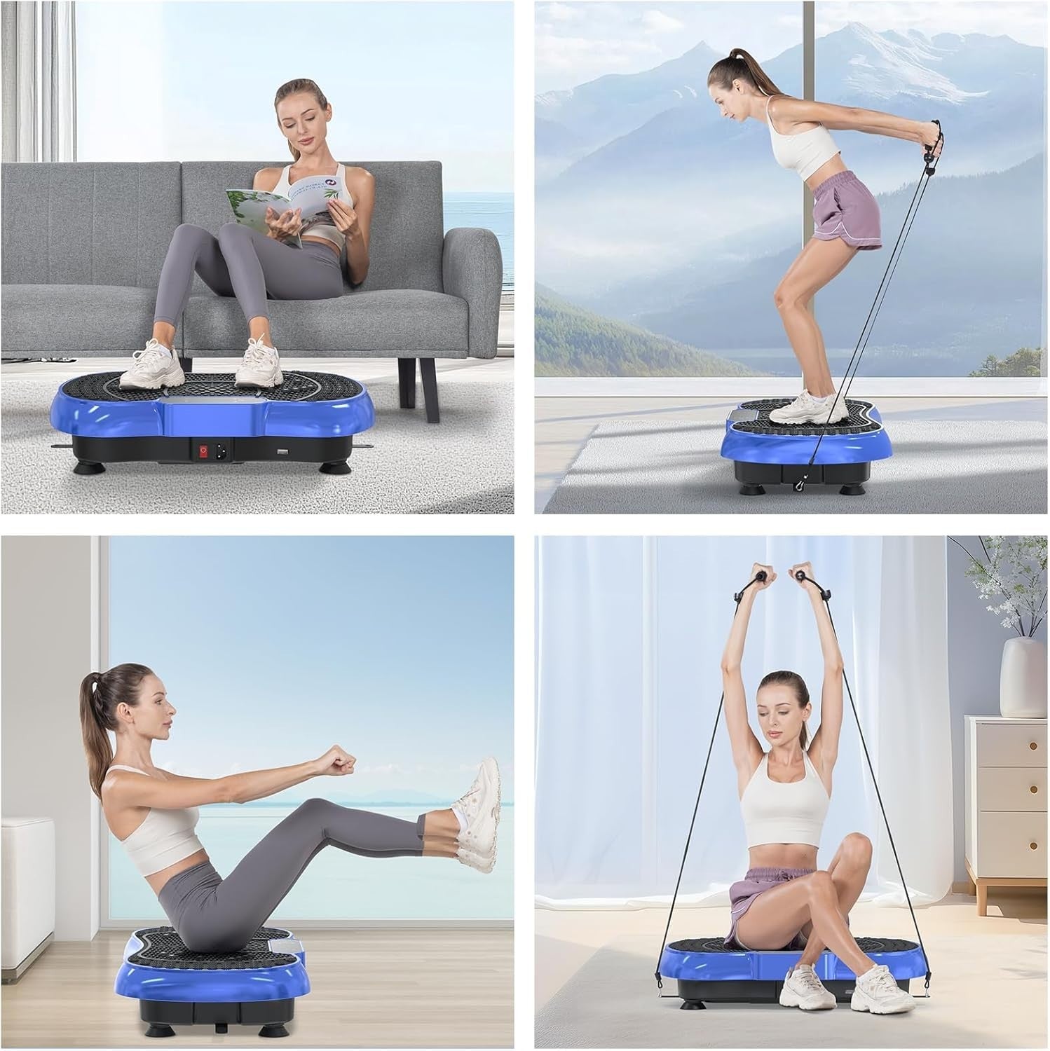 Vibration Plate Exercise Machine 99 Levels 7 Programs Lymphatic Drainage