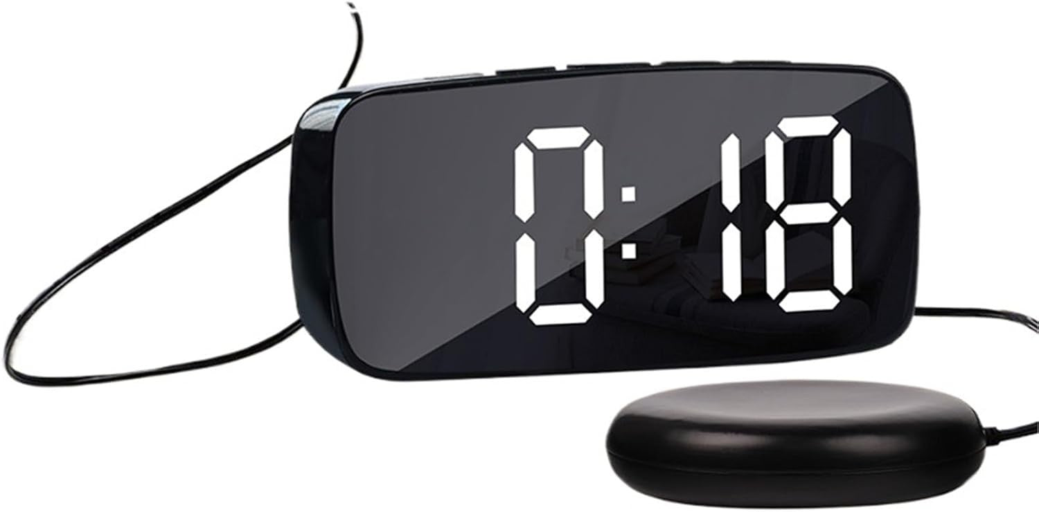 Digital Alarm Clock Loud Large LED Display Heavy Sleepers Snooze Bedside