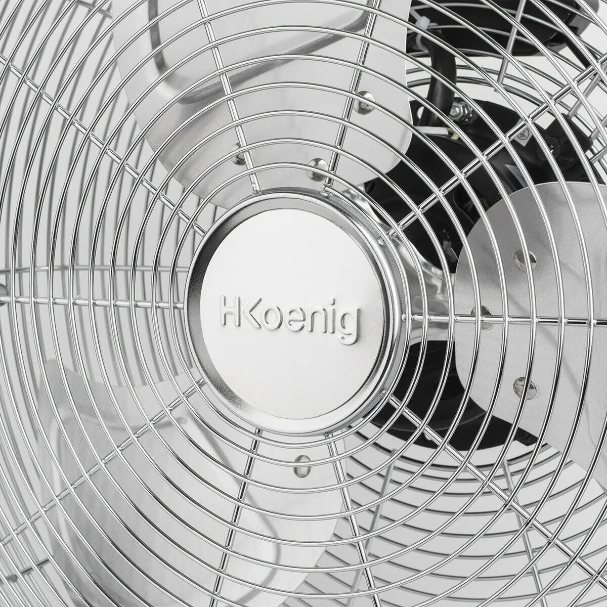 45cm Metal Floor Fan – Chrome High-Speed 3-Speed Adjustable Tilt Powerful 100W