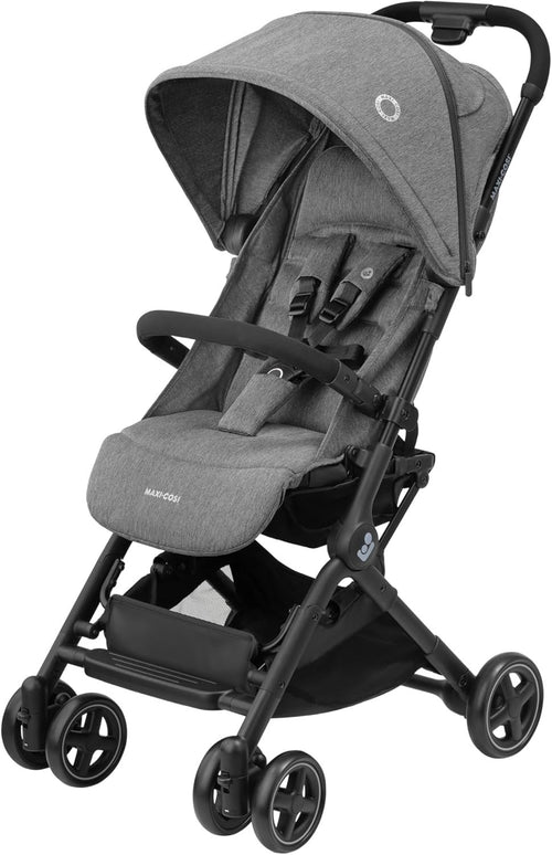Lightweight Compact Stroller Auto Fold Lie-Flat Pushchair 0-22kg Select Grey