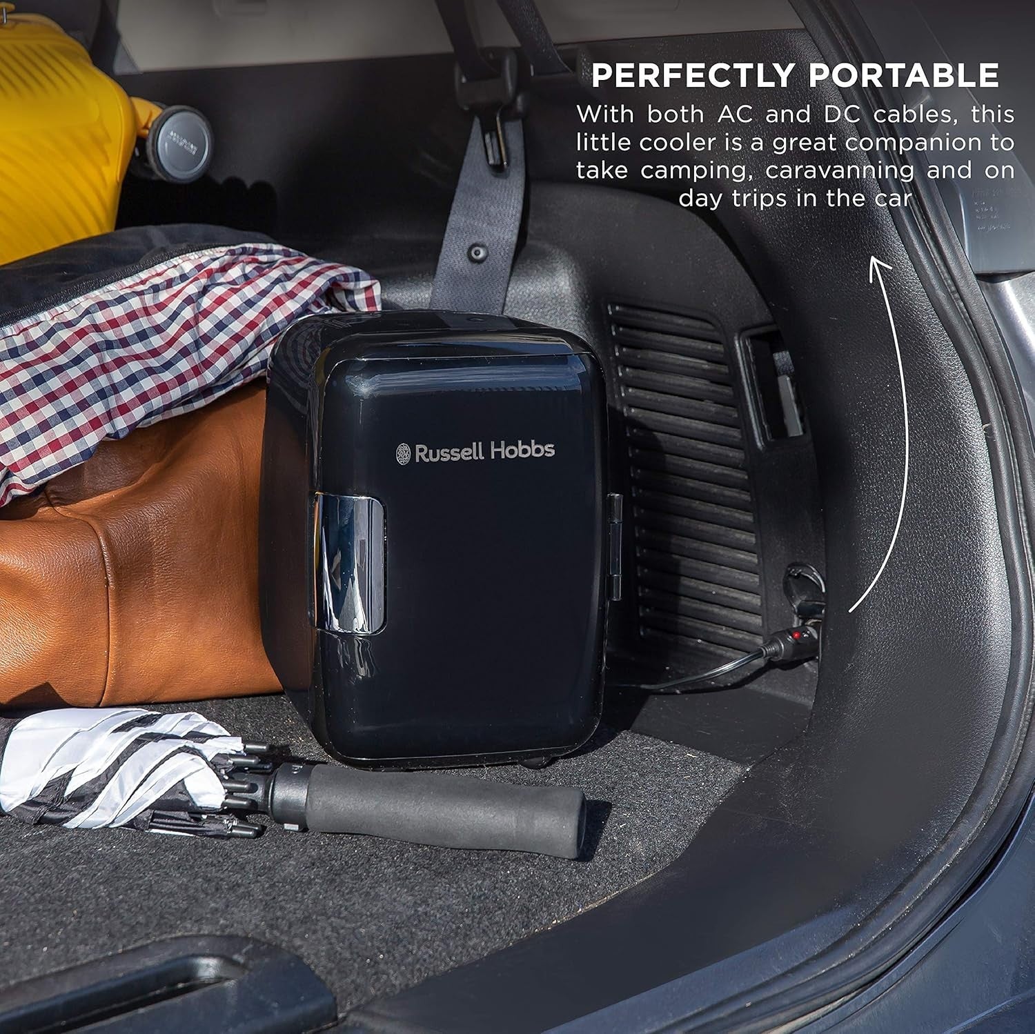 Portable 4L Mini Cooler & Warmer Retro Style for Office Bedroom Car Black