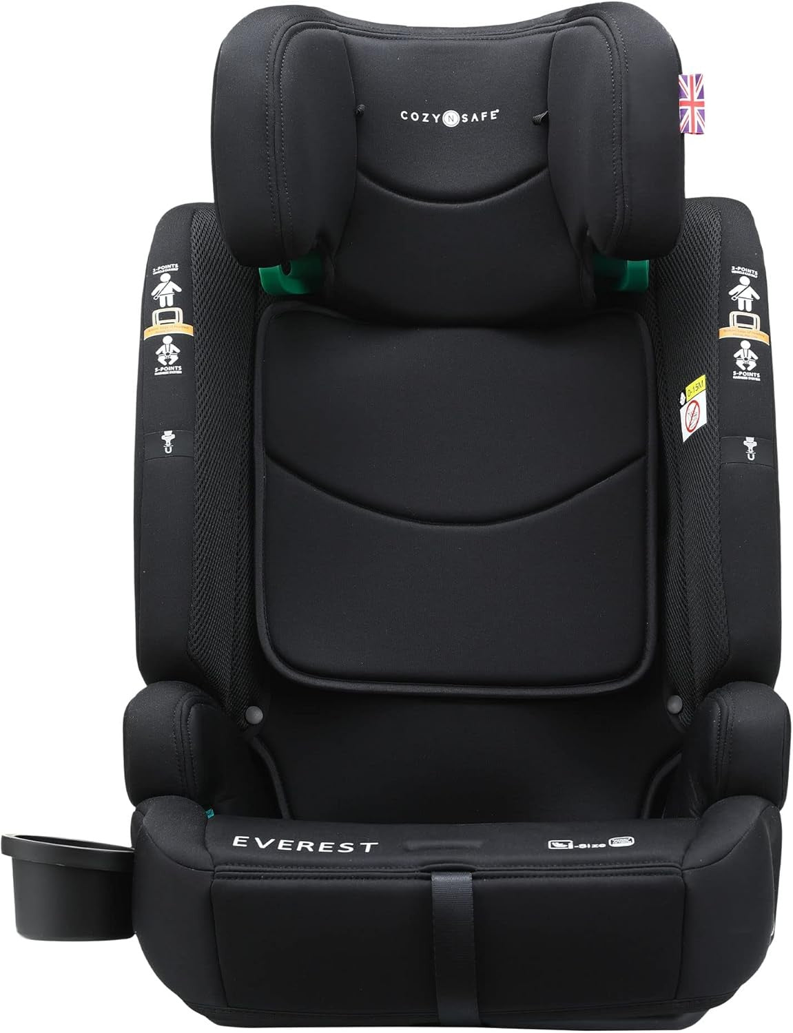 i-Size Child Car Seat ISOFIX High Back Booster 5-Point Harness 9–36kg