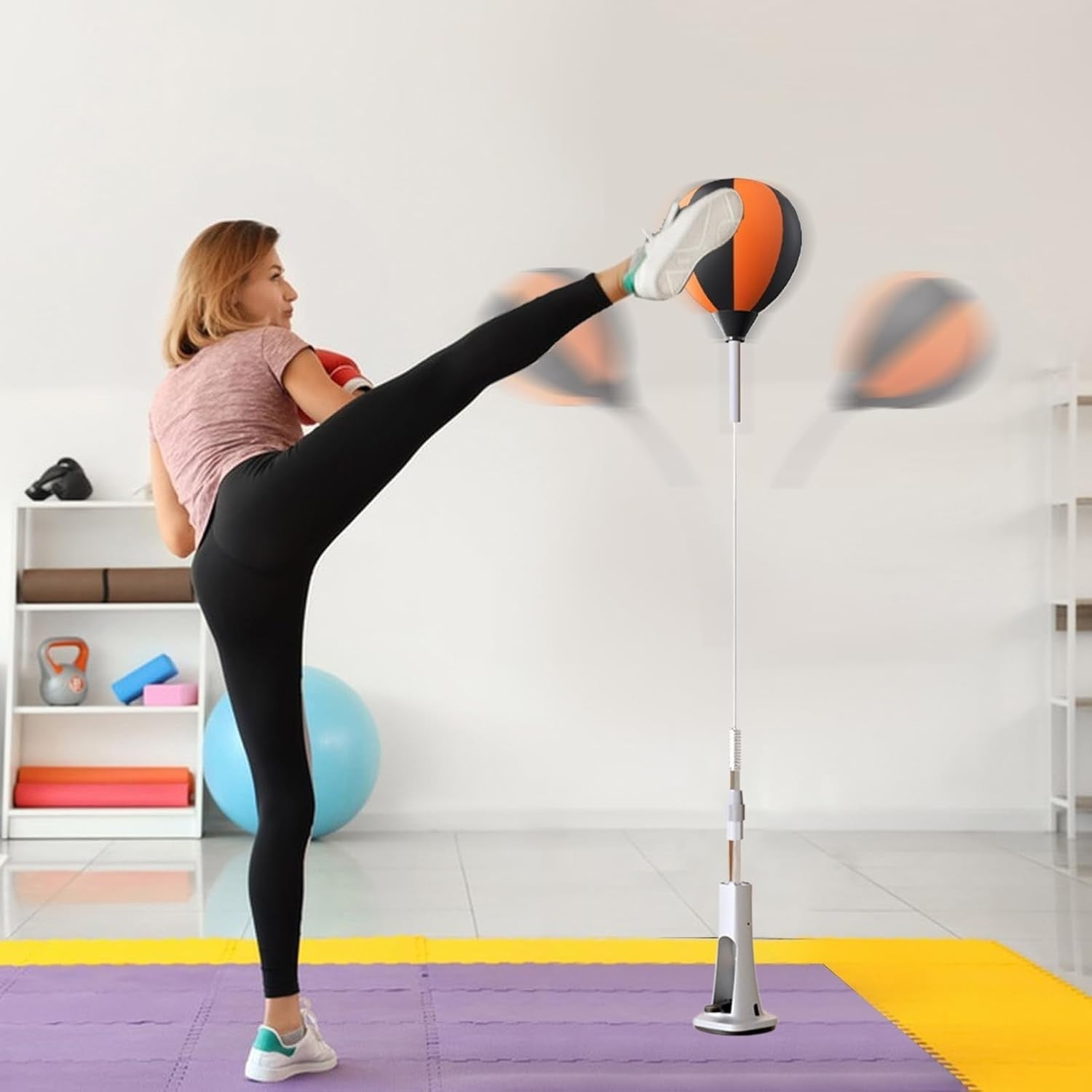 Adjustable Reflex Boxing Ball Stand Speed Training Home Gym