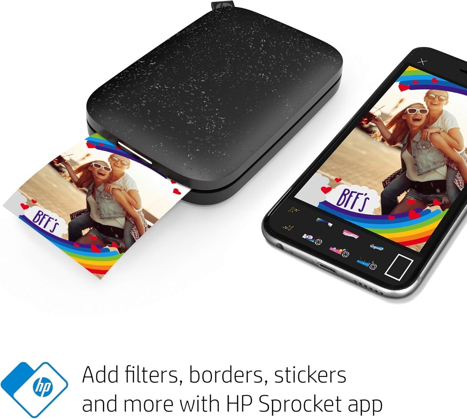 Portable Smartphone Photo Printer | 2x3 Wireless Color Prints | Black