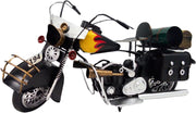 Vintage Motorcycle Model with Authentic Details & Classic Display Design