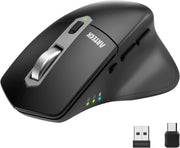 Multi Device Wireless Mouse Silent Ergonomic Rechargeable Bluetooth USB-C