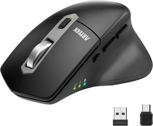 Multi Device Wireless Mouse Silent Ergonomic Rechargeable Bluetooth USB-C