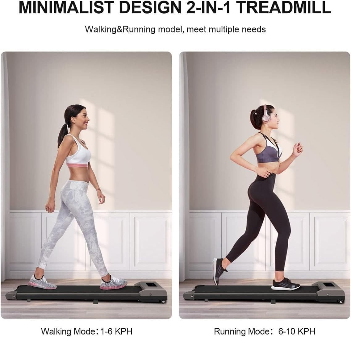 Under Desk Walking Treadmill 1-10km/h Ultra Slim Quiet Home Gym Fitness