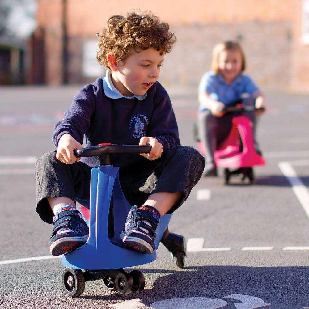 Kids Wiggle Car Ride On Scooter Balance Toy Steering Wheel Teal 120kg