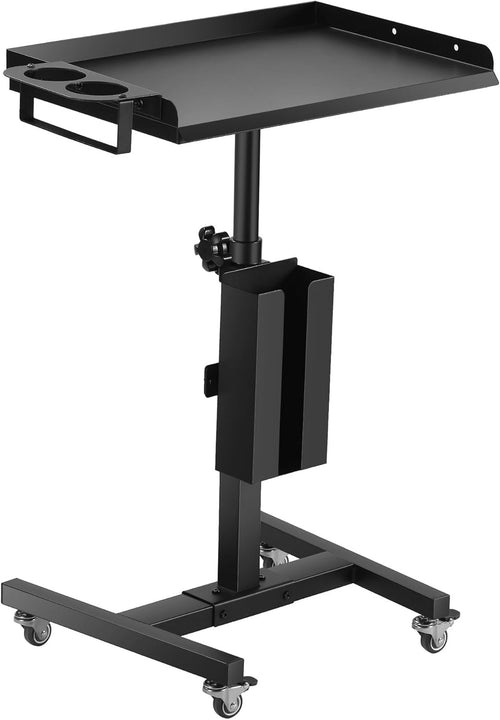 Adjustable Tattoo Tray Cart on Wheels Rolling Salon Workstation Storage