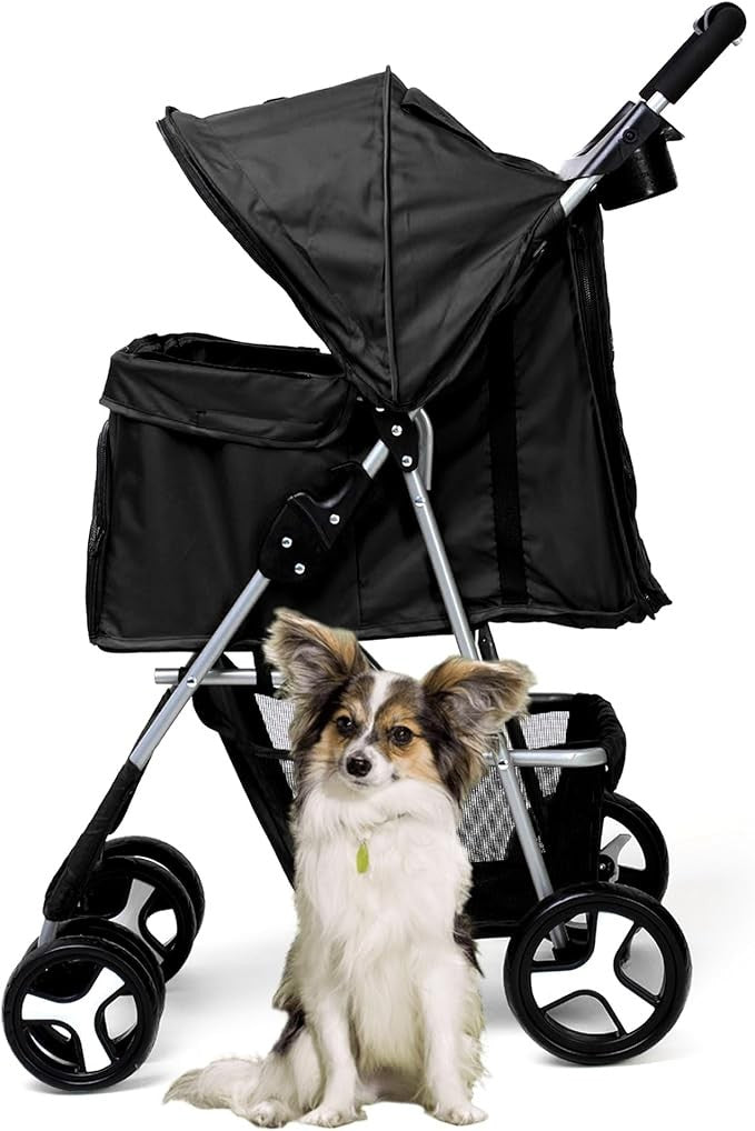 Dog Stroller Rain Cover Foldable Pet Pram Small Medium Dogs Cats Pushchair