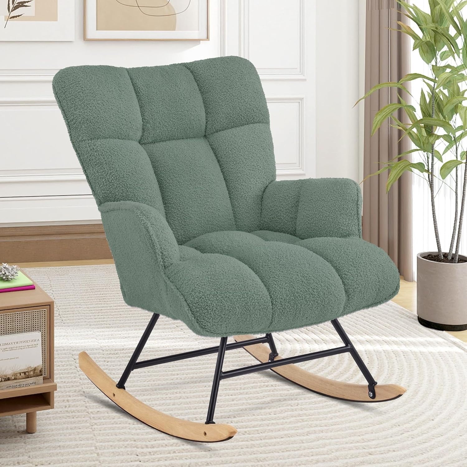 Teddy Nursery Rocking Chair Glider Armchair Comfy Lounge Bedroom Seat