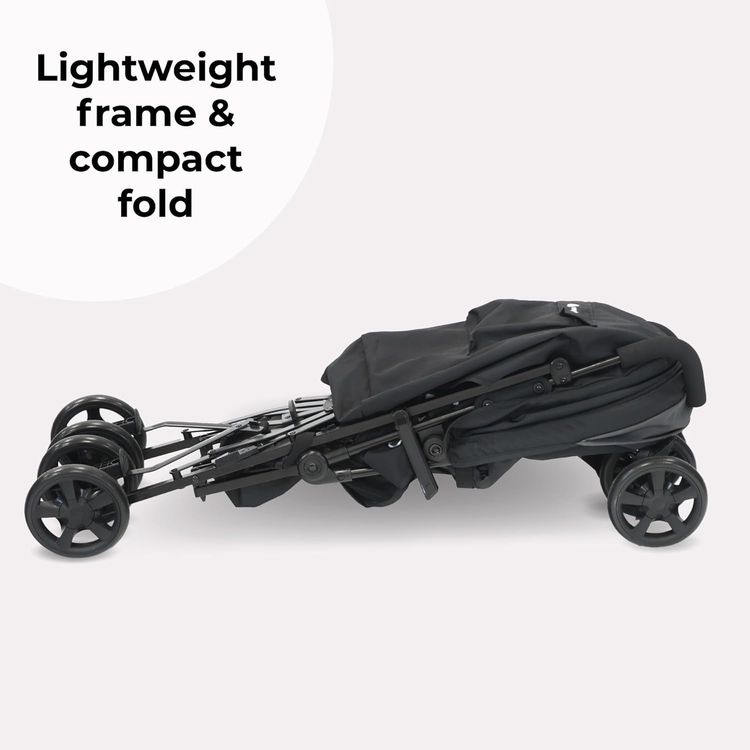 Lightweight Umbrella Stroller Compact Fold Travel Buggy Reclining Seat Black