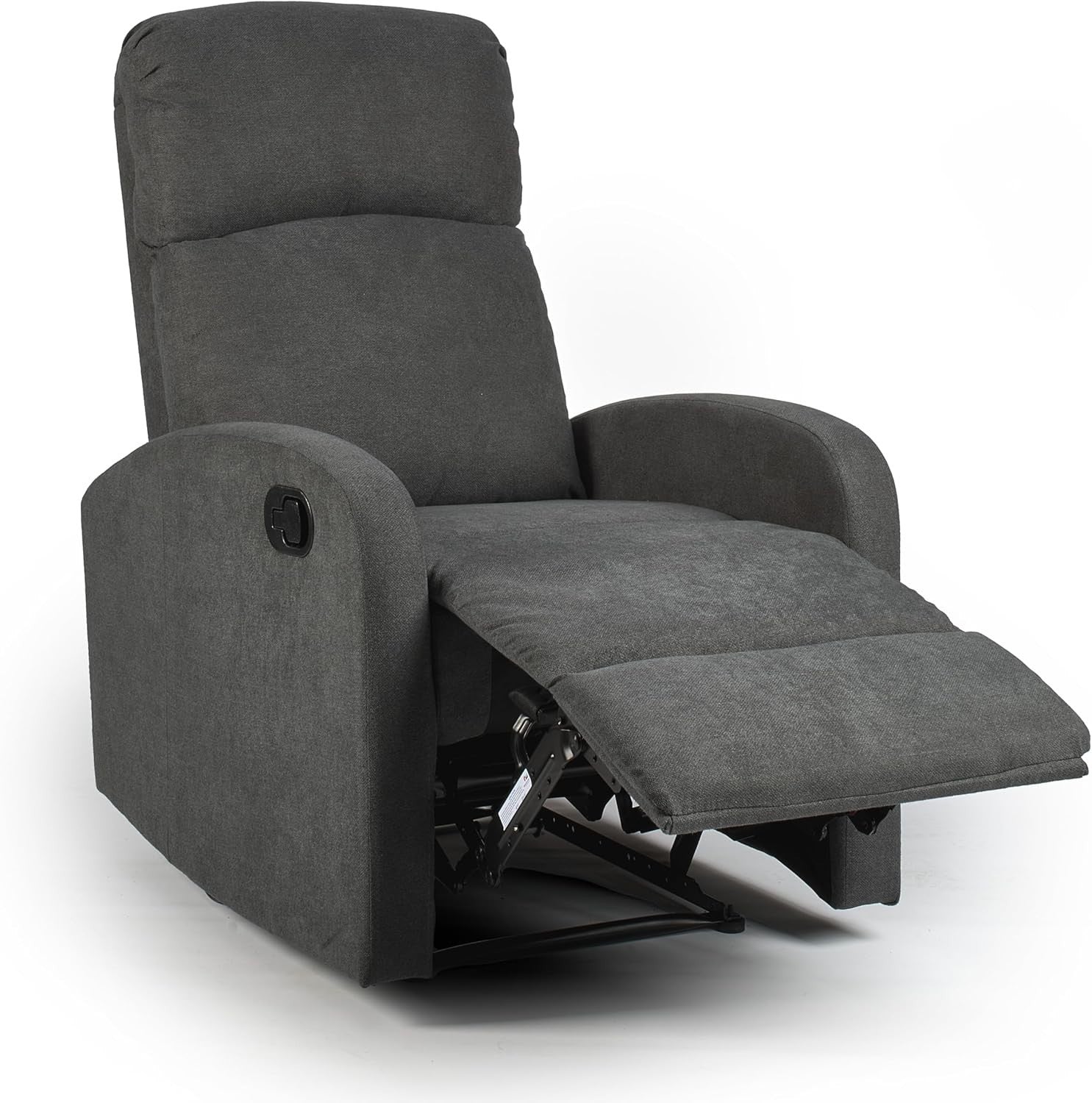 Charcoal Fabric Recliner Armchair Lounge Chair with Footrest Support