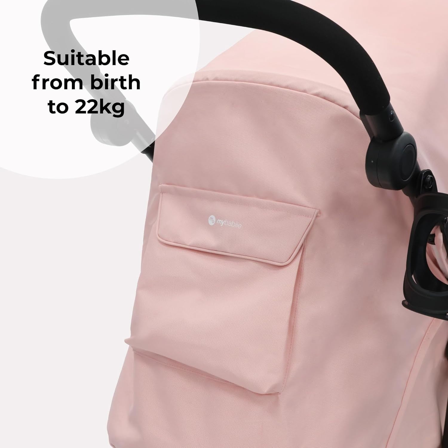 Pink Leopard Baby Pushchair Easy Fold Stroller Adjustable Handle Birth to 4Y