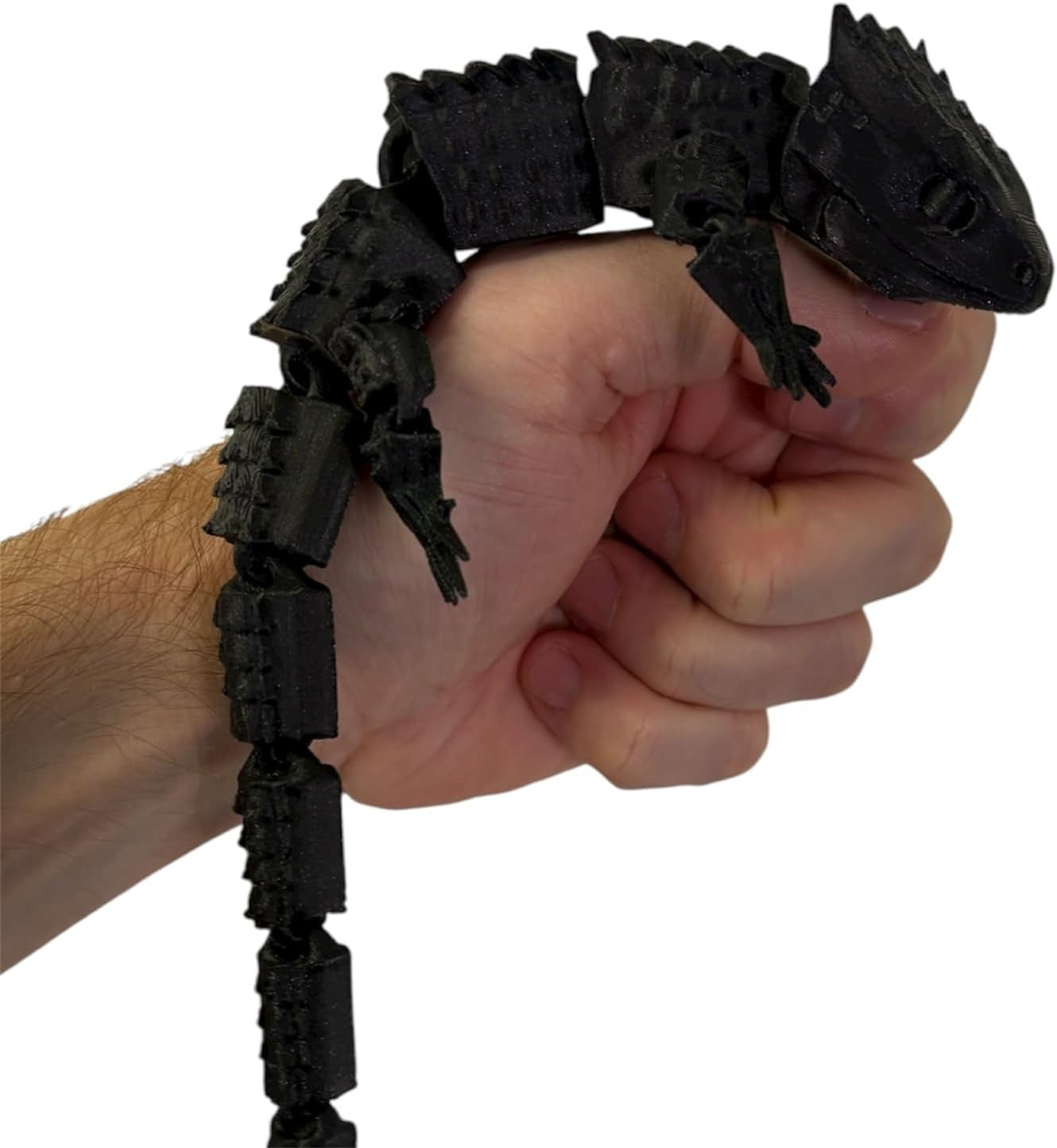 Glitter Black Lizard Fidget Articulated Colour Changing Desk Toy