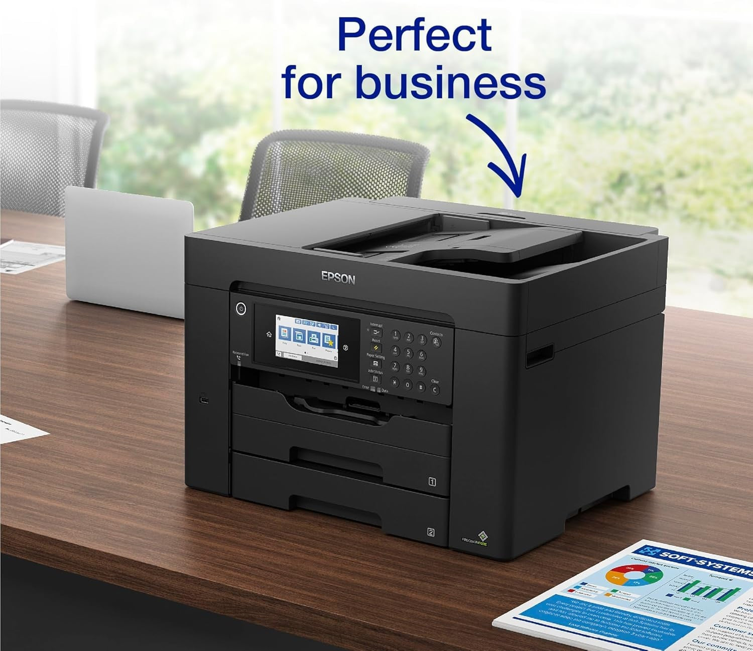 All-in-One A3+ Wireless Colour Printer Scanner Copier Fax Black