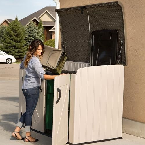 Heavy Duty Plastic Outdoor Storage Shed 6x3.5 ft – Lockable, Weatherproof