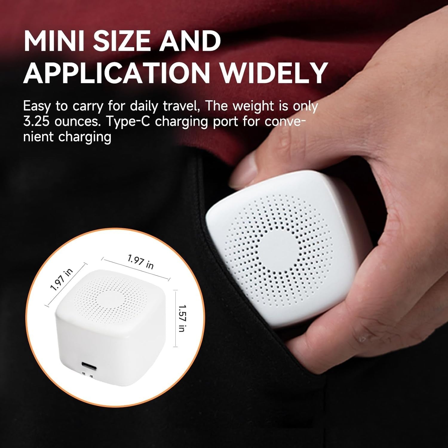 White Noise Sound Machine with Night Light & Sleep Timer for Adults