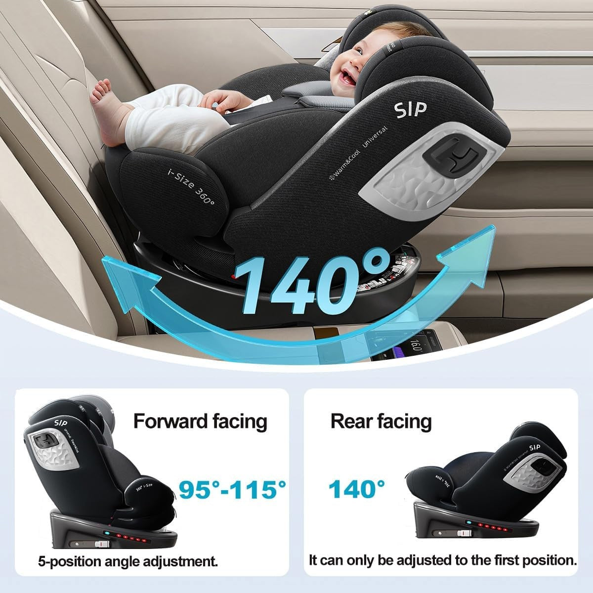 360 Spin ISOFIX Car Seat Birth to 12 Years R129 Rear & Forward Facing