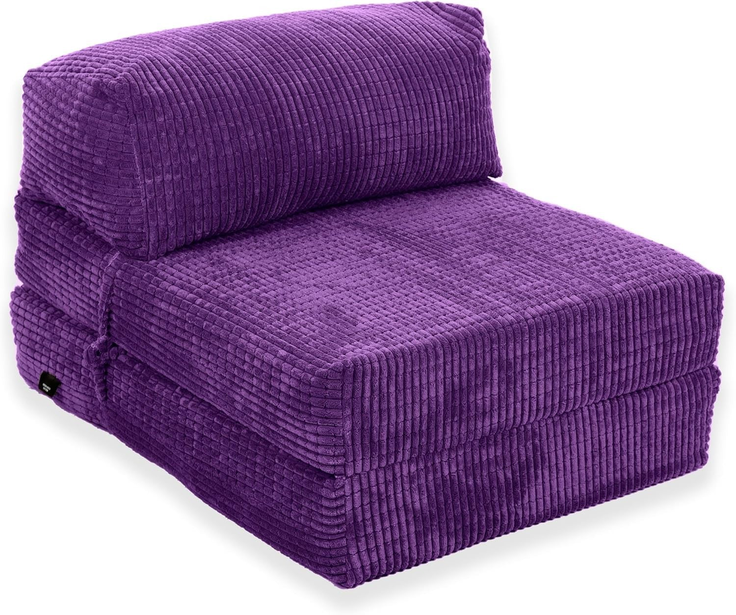 Corduroy Fold Out Futon Chair Bed | Compact Portable Sofa Mattress