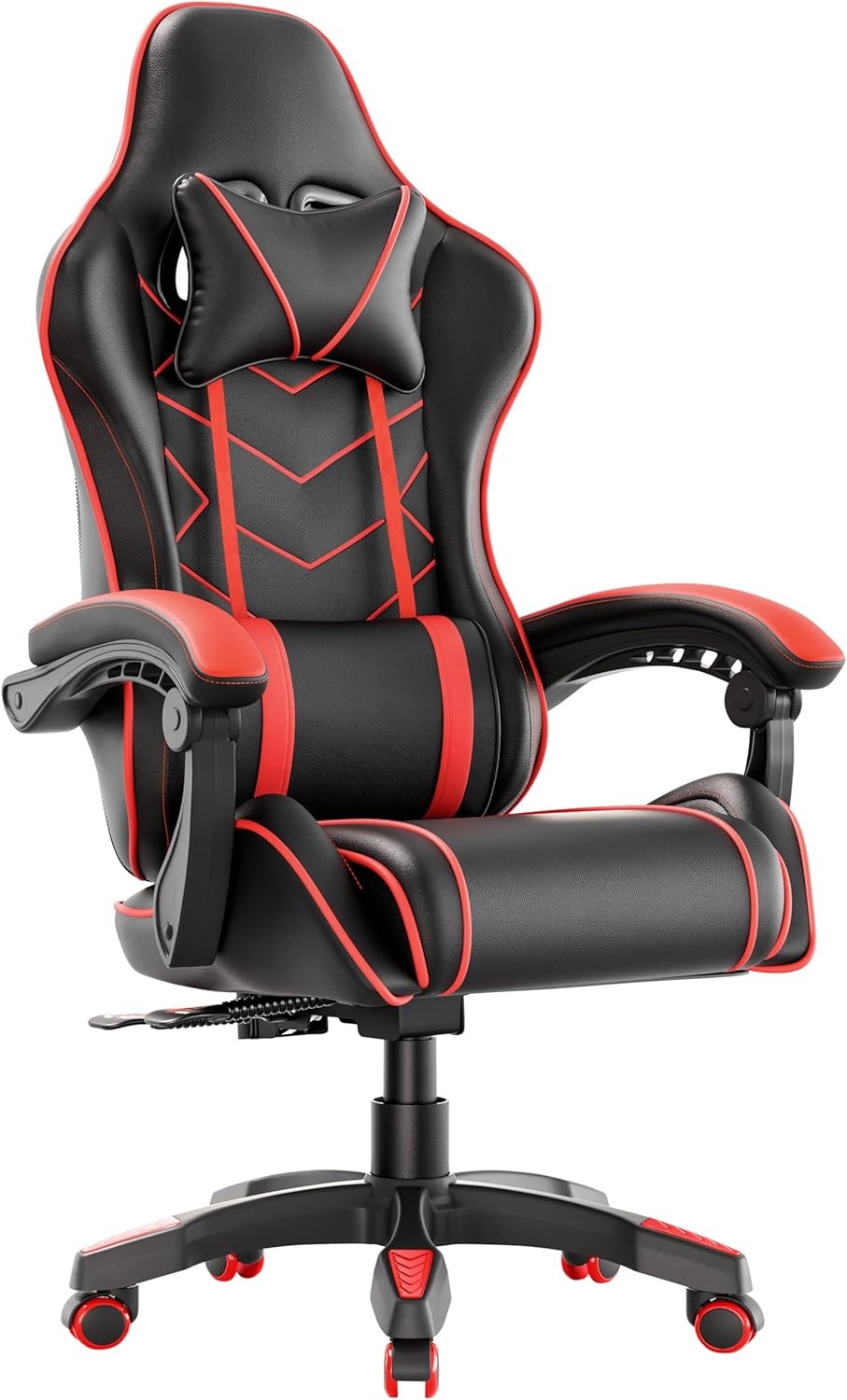 Ergonomic Gaming Chair Reclining Swivel Office Chair Red