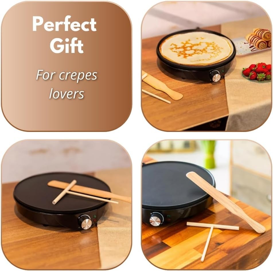 12" Electric Crepe & Pancake Maker 1000W Non-Stick w/ Tools