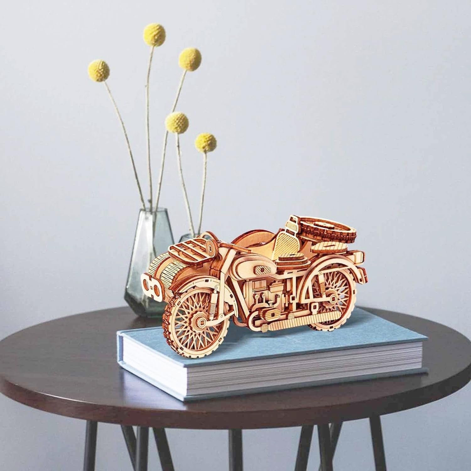 3D Wooden Motorbike Puzzle Model Kit | DIY Assembly, Educational & Gift Idea