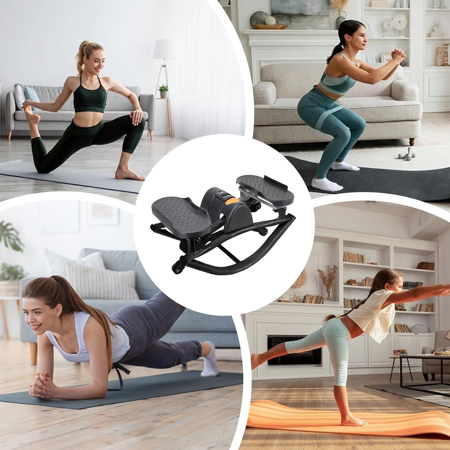Mini Stepper Under Desk Elliptical Stair Step Machine Quiet Full Body Trainer
