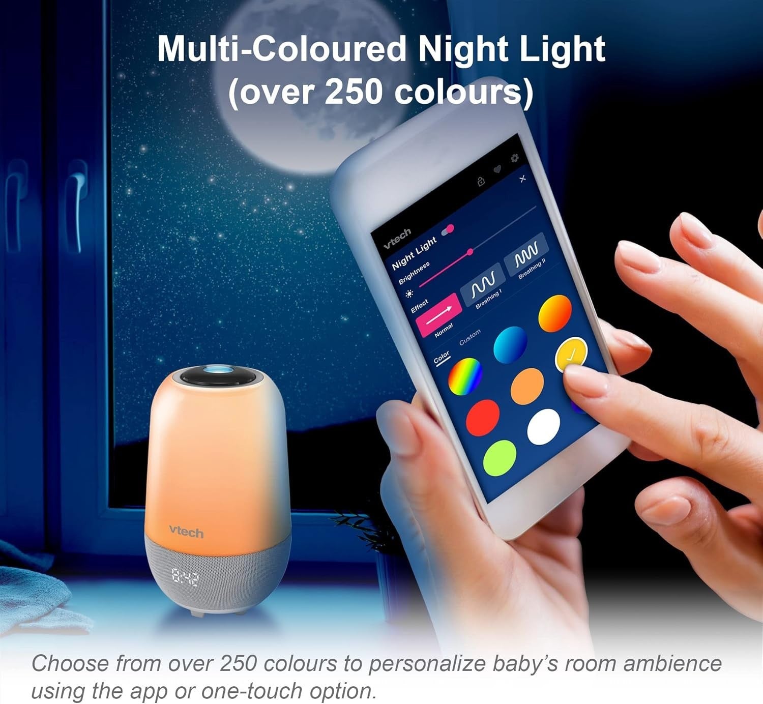 Portable Baby Sleep Soother Noise Machine with Lullabies, Night Light & Projecto
