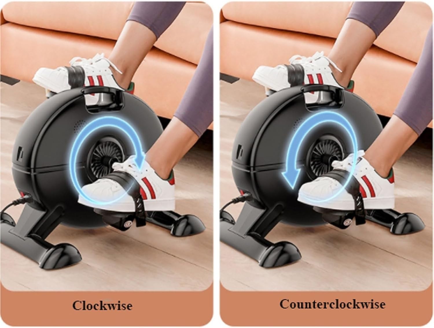 Quiet Electric Pedal Trainer LCD Adjustable Seated Arm Leg Bike