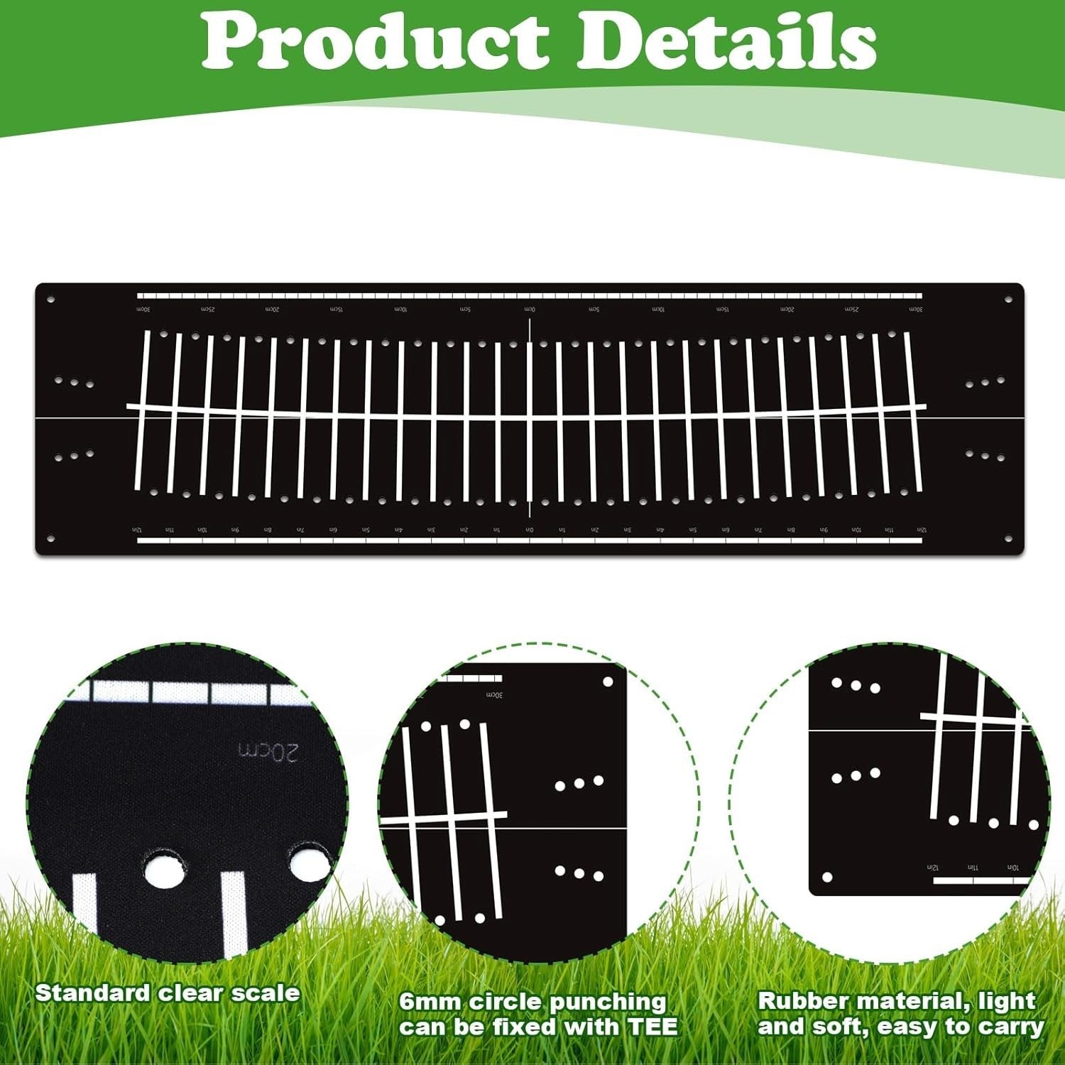 Indoor Golf Putting Mat Alignment Trainer 30x8.27in Practice Aid