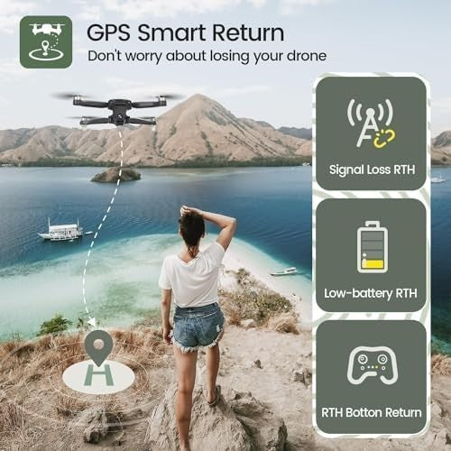 4K GPS Drone w/ Brushless Motor Auto Return Follow Me 46Min Flight Foldable