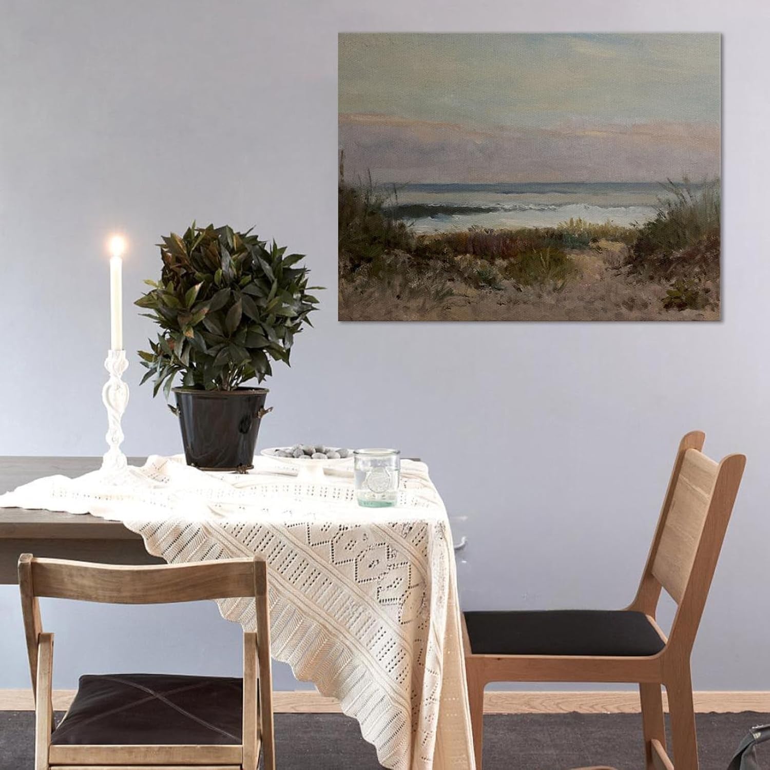Modern Plant Decor Landscape Wall Art Poster Framed 40x30 cm Home