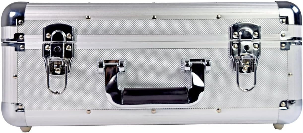 Aluminium CD Storage Case Holds 40 CDs Lockable DJ Flight Case Handle