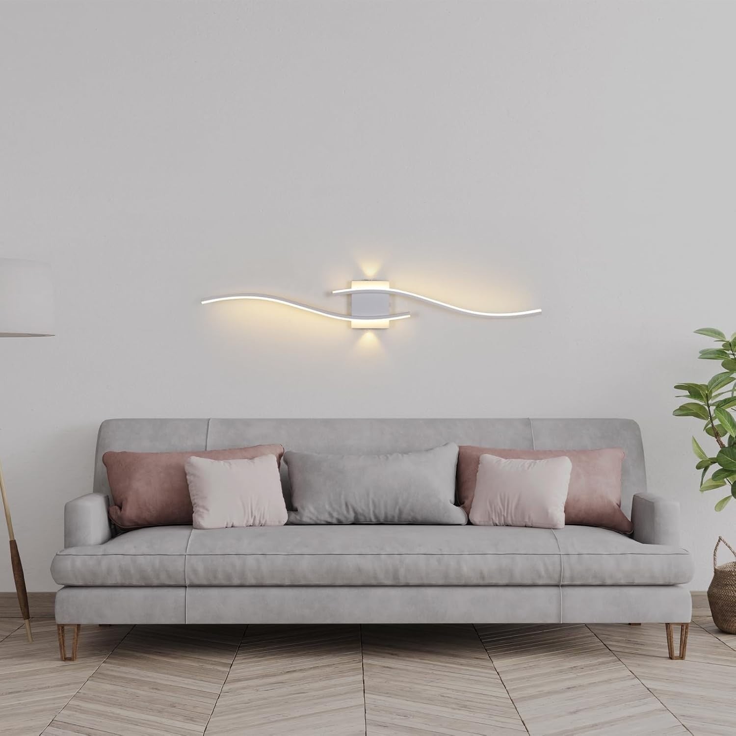 Modern LED Wall Light Acrylic Bar Sconce Warm White for Bedroom Living Room