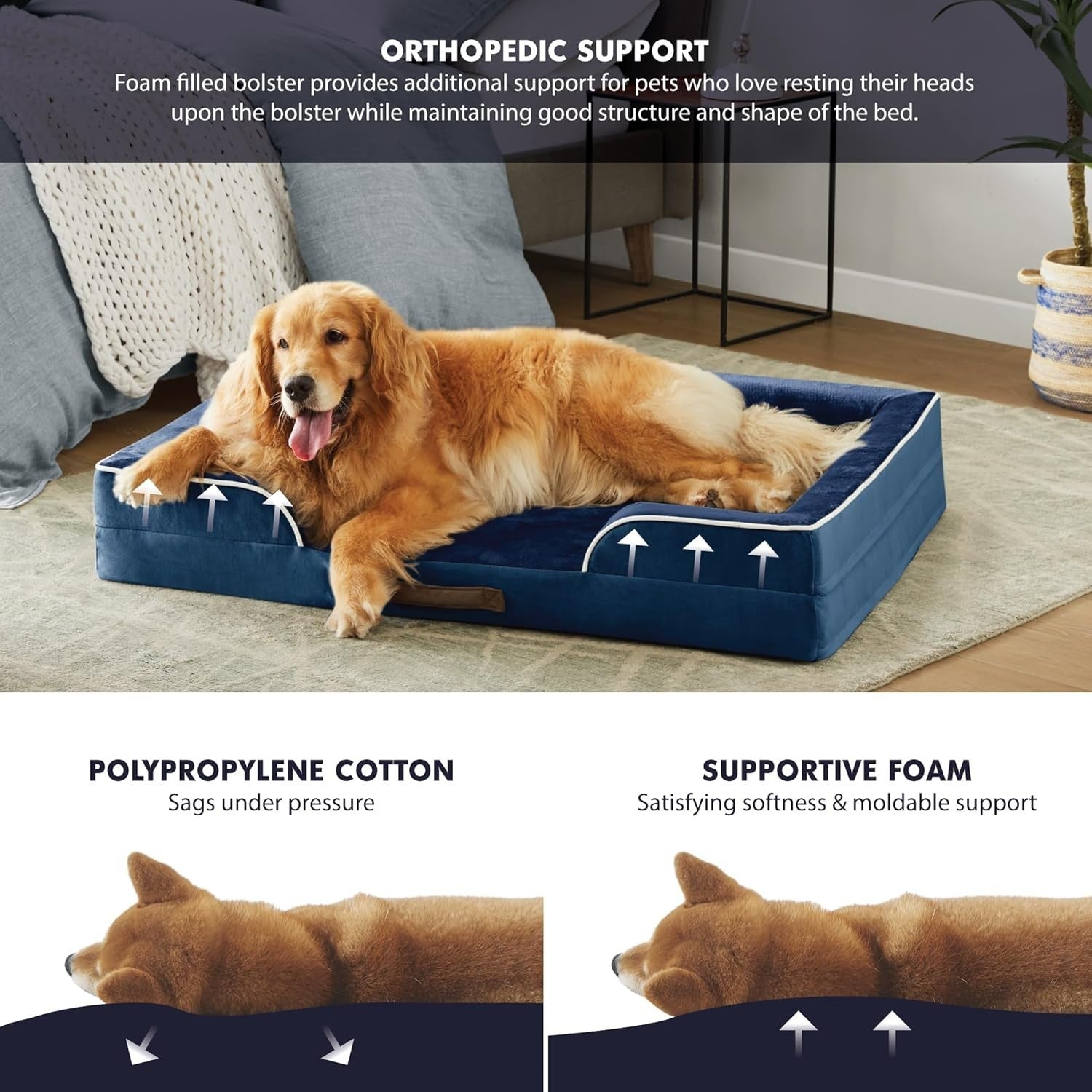 XL Orthopedic Memory Foam Dog Bed Waterproof Washable Sofa