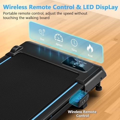 4-in-1 Walking Pad Treadmill with 9% Incline 1-10KM/H LED Remote