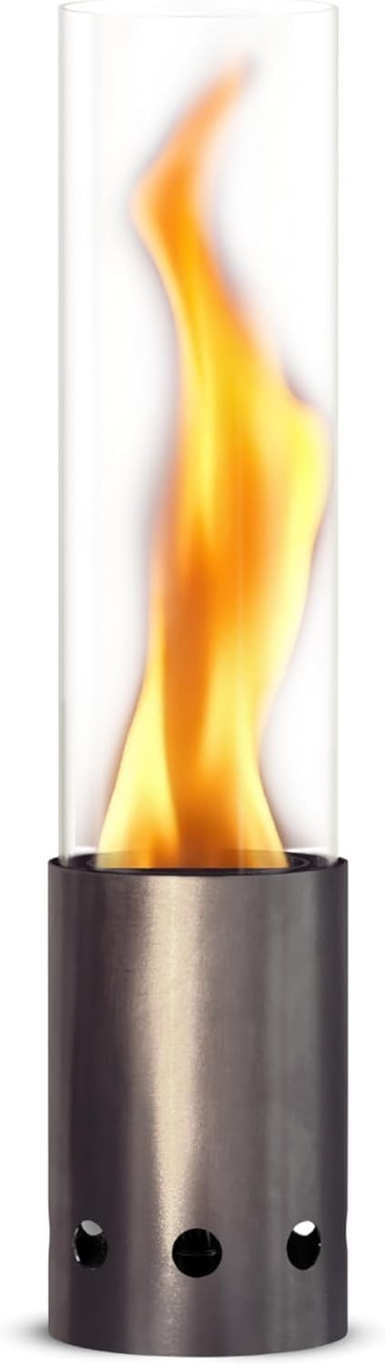 Outdoor Table Fireplace, Smokeless Stainless Steel, Wood Pellet Powered